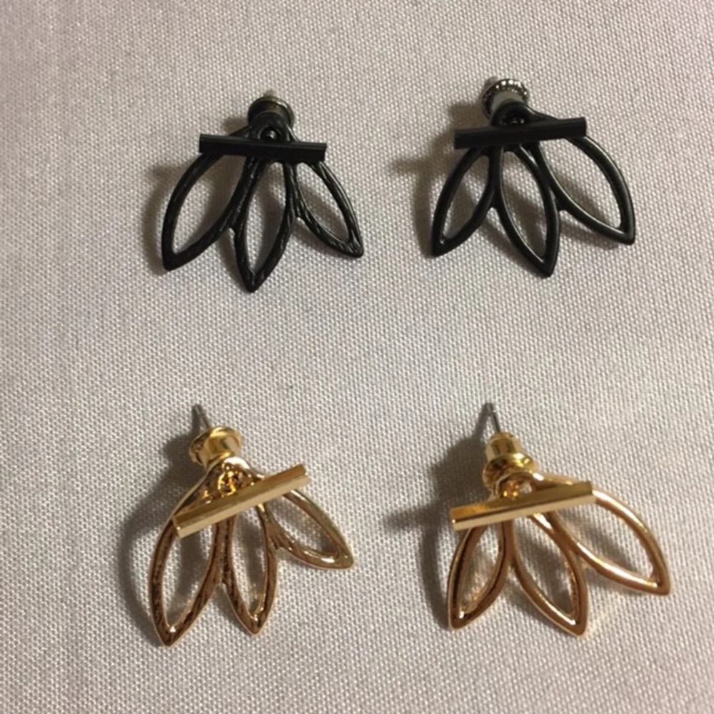 Flower petal earrings